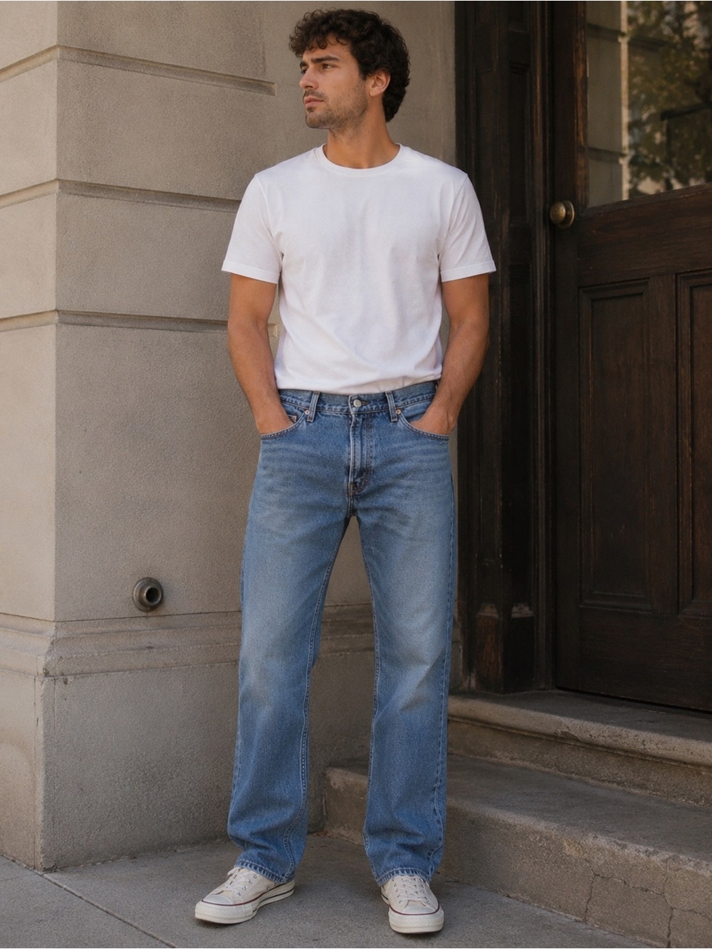 Levi's 505 Regular Fit Straight Leg Men's Jeans – W40 x L30 Medium Wash
